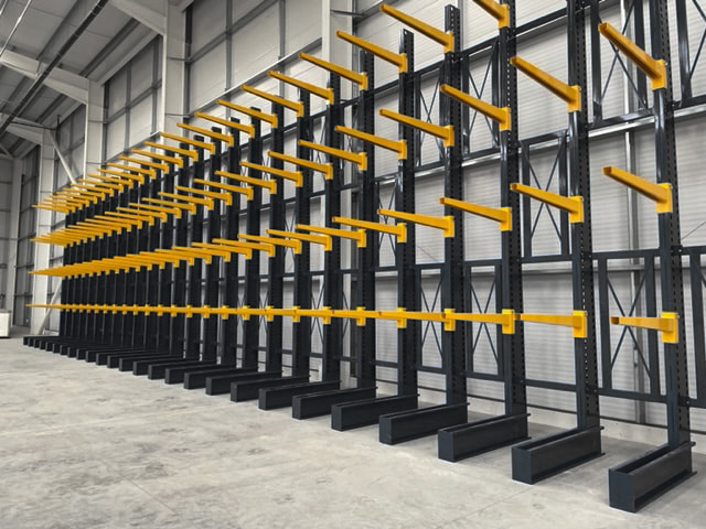 Single-Sided Cantilever Racking for warehouse